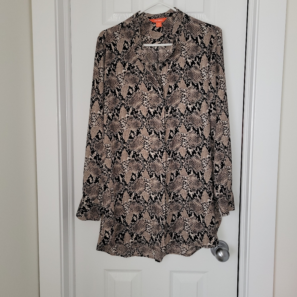 Stylish Snake Print Women's Top Size M